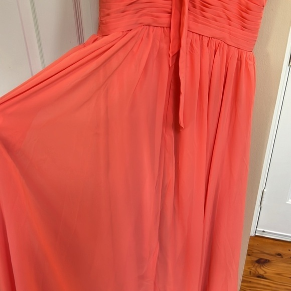 Hebeos A-Line/Princess Halter Sleeveless Ruched Floor-Length Chiffon Dresses - Picture 7 of 8